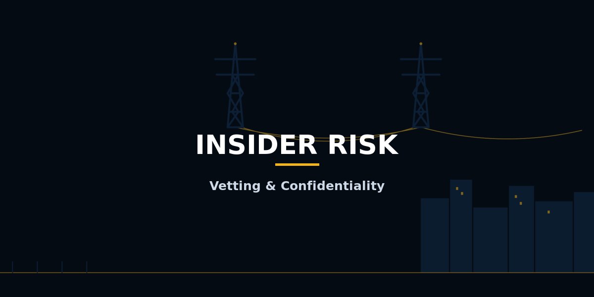 Insider risk at critical infrastructure